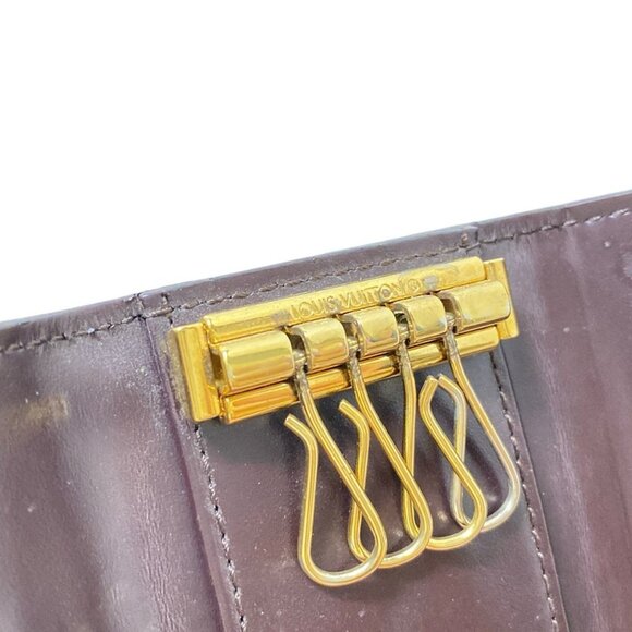 Auth LOUIS VUITTON Multicles 4 M93517 Amarante Monogram Vernis - CA1017 Key Case - Picture 7 of 8